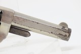 LONDON RETAILER Marked Antique COLT “NEW LINE” .22 RF ETCHED PANEL Revolver Nickel Plated SELF DEFENSE Hideout Revolver - 17 of 17