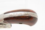 LONDON RETAILER Marked Antique COLT “NEW LINE” .22 RF ETCHED PANEL Revolver Nickel Plated SELF DEFENSE Hideout Revolver - 7 of 17