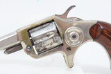 LONDON RETAILER Marked Antique COLT “NEW LINE” .22 RF ETCHED PANEL Revolver Nickel Plated SELF DEFENSE Hideout Revolver - 4 of 18
