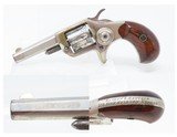 LONDON RETAILER Marked Antique COLT “NEW LINE” .22 RF ETCHED PANEL Revolver Nickel Plated SELF DEFENSE Hideout Revolver - 1 of 18