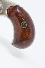 LONDON RETAILER Marked Antique COLT “NEW LINE” .22 RF ETCHED PANEL Revolver Nickel Plated SELF DEFENSE Hideout Revolver - 3 of 18