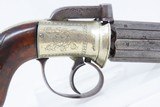 BRITISH PROOFED Antique .31 Cal. Bar Hammer Percussion PEPPERBOX Revolver
FLORAL SCROLL ENGRAVED Double Action Revolver - 15 of 16