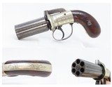 BRITISH PROOFED Antique .31 Cal. Bar Hammer Percussion PEPPERBOX Revolver
FLORAL SCROLL ENGRAVED Double Action Revolver