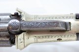BRITISH PROOFED Antique .31 Cal. Bar Hammer Percussion PEPPERBOX Revolver
FLORAL SCROLL ENGRAVED Double Action Revolver - 7 of 16