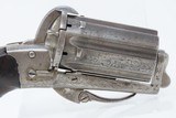 ENGRAVED Antique BELGIAN 7mm Pinfire LEFAUCHEUX Style PEPPERBOX Revolver
ENGRAVED Folding Trigger DUTCH 6-Shot Revolver - 15 of 15