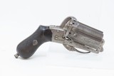 ENGRAVED Antique BELGIAN 7mm Pinfire LEFAUCHEUX Style PEPPERBOX Revolver
ENGRAVED Folding Trigger DUTCH 6-Shot Revolver - 13 of 15