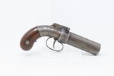 ALLEN & THURBER Antique WORCHESTER PERIOD .32 Bar Hammer PEPPERBOX Revolver ENGRAVED First DA Revolving Percussion Pistol - 16 of 19