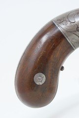 ALLEN & THURBER Antique WORCHESTER PERIOD .32 Bar Hammer PEPPERBOX Revolver ENGRAVED First DA Revolving Percussion Pistol - 17 of 19