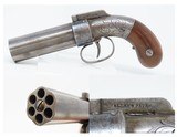 ALLEN & THURBER Antique WORCHESTER PERIOD .32 Bar Hammer PEPPERBOX Revolver ENGRAVED First DA Revolving Percussion Pistol - 1 of 19