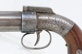 ALLEN & THURBER Antique WORCHESTER PERIOD .32 Bar Hammer PEPPERBOX Revolver ENGRAVED First DA Revolving Percussion Pistol - 4 of 19