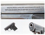 COLT Model 1908 .25 ACP Semi-Automatic VEST POCKET Self Defense Pistol C&R
ROARING 20s Colt’s Smallest Semi-Auto Made in 1925 - 1 of 15
