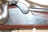 INDIAN WARS Antique US SPRINGFIELD Model 1879 Breech Loading TRAPDOOR Rifle With a SOCKET BAYONET, SCABBARD, & HANGER - 7 of 22