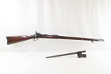 INDIAN WARS Antique US SPRINGFIELD Model 1879 Breech Loading TRAPDOOR Rifle With a SOCKET BAYONET, SCABBARD, & HANGER - 2 of 22