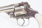 Antique HOPKINS & ALLEN Top Break FOLDING HAMMER .38 Double Action REVOLVER Late 19th Century Conceal and Carry w/PEARL GRIPS - 4 of 17
