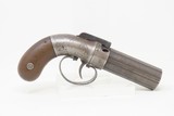 ALLEN & THURBER Antique WORCHESTER PERIOD .31 Bar Hammer PEPPERBOX Revolver ENGRAVED First DA Revolving Percussion Pistol - 14 of 17