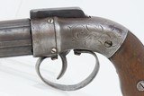 ALLEN & THURBER Antique WORCHESTER PERIOD .31 Bar Hammer PEPPERBOX Revolver ENGRAVED First DA Revolving Percussion Pistol - 3 of 17