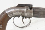 ALLEN & THURBER Antique WORCHESTER PERIOD .31 Bar Hammer PEPPERBOX Revolver ENGRAVED First DA Revolving Percussion Pistol - 16 of 17