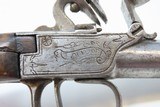 LONDON Marked Antique BOXLOCK British FLINTLOCK .375 Caliber POCKET PistolSMALL Early 1800s Self Defense BELT/POCKET Pistol - 13 of 17