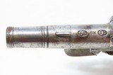 LONDON Marked Antique BOXLOCK British FLINTLOCK .375 Caliber POCKET PistolSMALL Early 1800s Self Defense BELT/POCKET Pistol - 12 of 17
