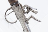 LONDON Marked Antique BOXLOCK British FLINTLOCK .375 Caliber POCKET PistolSMALL Early 1800s Self Defense BELT/POCKET Pistol - 16 of 17