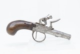 LONDON Marked Antique BOXLOCK British FLINTLOCK .375 Caliber POCKET PistolSMALL Early 1800s Self Defense BELT/POCKET Pistol - 14 of 17