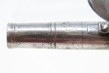 LONDON Marked Antique BOXLOCK British FLINTLOCK .375 Caliber POCKET PistolSMALL Early 1800s Self Defense BELT/POCKET Pistol - 8 of 17