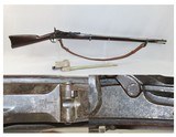 INDIAN WARS Antique SPRINGFIELD Model 1868 Breech Loading TRAPDOOR RifleWith BAYONET, Scabbard, Leather Hanger, & SLING
