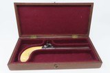 CASED & ENGRAVED Antique “EXTRA QTY” Marked British .32 Percussion Pistol
Mid-1800s SIDEHAMMER Manufactured in LONDON - 2 of 21