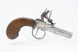 EUROPEAN Style Antique BOXLOCK British FLINTLOCK .48 Caliber POCKET PistolSMALL Early 1800s Self Defense Pistol - 13 of 16