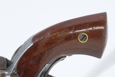 VERY RARE Engraved Antique JAMES WARNER .28 Cal. Percussion Pocket Revolver 1860s Pocket Pistol; 1 of less than 1,000 Made - Image 3 of 17