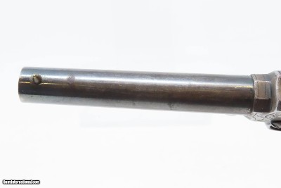 VERY RARE Engraved Antique JAMES WARNER .28 Cal. Percussion Pocket Revolver 1860s Pocket Pistol; 1 of less than 1,000 Made - Image 8 of 17