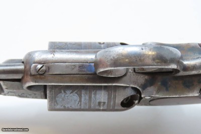 VERY RARE Engraved Antique JAMES WARNER .28 Cal. Percussion Pocket Revolver 1860s Pocket Pistol; 1 of less than 1,000 Made - Image 12 of 17