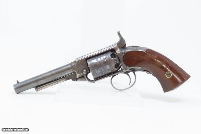 VERY RARE Engraved Antique JAMES WARNER .28 Cal. Percussion Pocket Revolver 1860s Pocket Pistol; 1 of less than 1,000 Made - Image 2 of 17