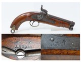 c1855 antique victorian british model 1842coast guardpercussion pistolcrimean war era; used by the british coast guard