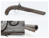 c1840s JOHN PROBIN of ENGLAND Large Pistol .50 Caliber Smoothbore Octagon“Maker to His Majesty” - 1 of 18