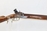 HARRLY SLOAN Full-Stock LONG RIFLE .40 Cal with Golcher Lock, TARGET SIGHTS Striped Maple Full-Length Stock with German Silver Patchbox - 4 of 17