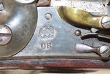 Antique U.S. SPRINGFIELD ARSENAL Model 1816 .69 Caliber FLINTLOCK Musket1832 U.S. MILITARY Flintlock Musket with SLING - 7 of 21