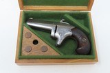 CASED Antique COLT 2nd Model .41 Cal. Rimfire SINGLE SHOT Deringer ENGRAVED c1880 With SCROLL ENGRAVING from the FACTORY - 5 of 20