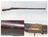 Engraved MASSIVE 1700s Antique Indian TORADAR MATCHLOCK .71 Caliber MusketMughal Empire Indian with LONG 51 Inch Barrel