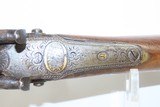 F. WANGLER Antique EUROPEAN 12 Gauge Double Barrel SxS Percussion SHOTGUN
GOLD INLAID Shotgun Imported to the United States - 9 of 18