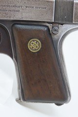 Post-WW I Deutsche Werke ORTGIES 6.35x16mm Hammerless SEMI-AUTO Pistol C&R
Type Pistol Given to EVA BRAUN by the Führer - 3 of 19