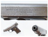 Post-WW I Deutsche Werke ORTGIES 6.35x16mm Hammerless SEMI-AUTO Pistol C&R
Type Pistol Given to EVA BRAUN by the Führer - 1 of 19