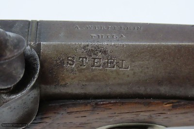 NEW ORLEANS Thomas Guion Antique WURFFLEIN Phil Deringer Pistol .45 Caliber Marked “T.F. GUION, N.O.” Civil War era Southern Gun - Image 7 of 18