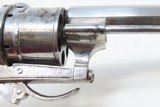 PARIS Retailer CASED EUGENE LEFAUCHEUX PINFIRE Revolver Antique French 7.65 FERDINAND CLAUDIN Folding Trigger DOUBLE ACTION - 18 of 22
