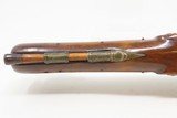 SPRING-BAYONET Flintlock COACH Pistol by GOODWIN & Co. ENGRAVED Antique .70 BRASS BARREL British PERCUSSION Pistol - 13 of 17