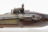 SPRING-BAYONET Flintlock COACH Pistol by GOODWIN & Co. ENGRAVED Antique .70 BRASS BARREL British PERCUSSION Pistol - 9 of 17