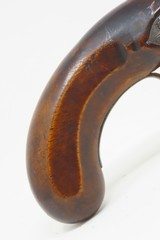 SPRING-BAYONET Flintlock COACH Pistol by GOODWIN & Co. ENGRAVED Antique .70 BRASS BARREL British PERCUSSION Pistol - 3 of 17