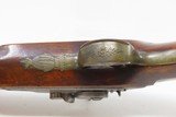 SPRING-BAYONET Flintlock COACH Pistol by GOODWIN & Co. ENGRAVED Antique .70 BRASS BARREL British PERCUSSION Pistol - 12 of 17