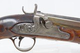 SPRING-BAYONET Flintlock COACH Pistol by GOODWIN & Co. ENGRAVED Antique .70 BRASS BARREL British PERCUSSION Pistol - 4 of 17