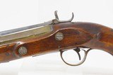SPRING-BAYONET Flintlock COACH Pistol by GOODWIN & Co. ENGRAVED Antique .70 BRASS BARREL British PERCUSSION Pistol - 16 of 17